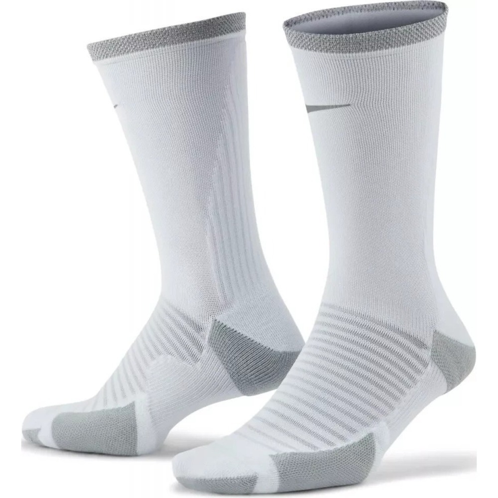 Lot Of 5 Mens Sz 8-9.5/Wmns 9.5-11 Nike Spark White Crew Running Socks CU7200 - Picture 4 of 4